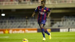 Edgar Ié, cuando jugaba en el FC Barcelona.