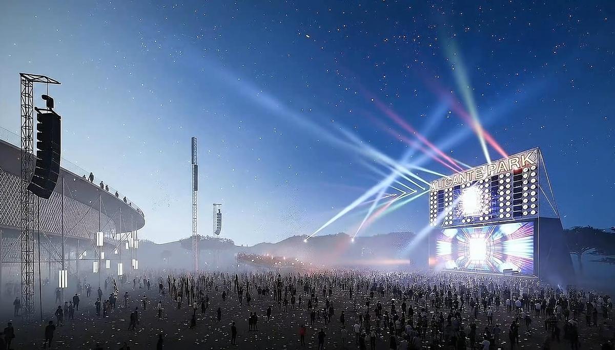 Recreación de la zona en la que se celebrarán conciertos.