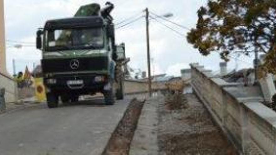 Zona d&#039;obres a la rampa d&#039;accés al convent, dimarts