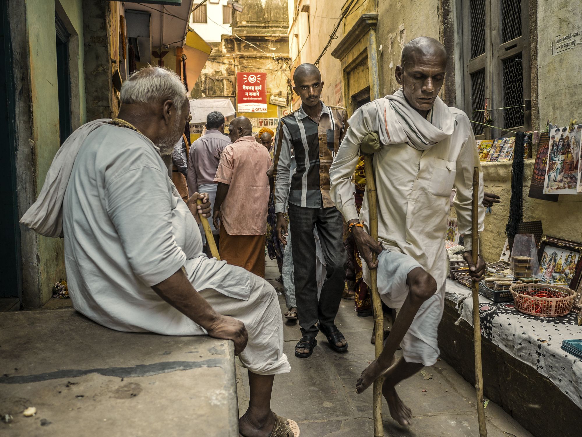 Afectado por la polio en India