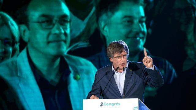 El expresidente de la Generalitat Carles Puigdemon .