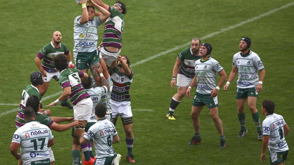 Imagen del encuentro frente al Jaén Rugby.