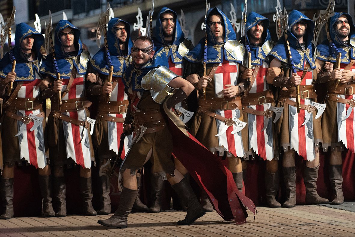 Desfile triunfal de las tropas cristianas en las Fiestas de Altea