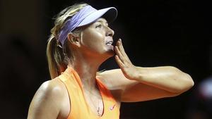 Sharapova, en un partido disputado en Roma.