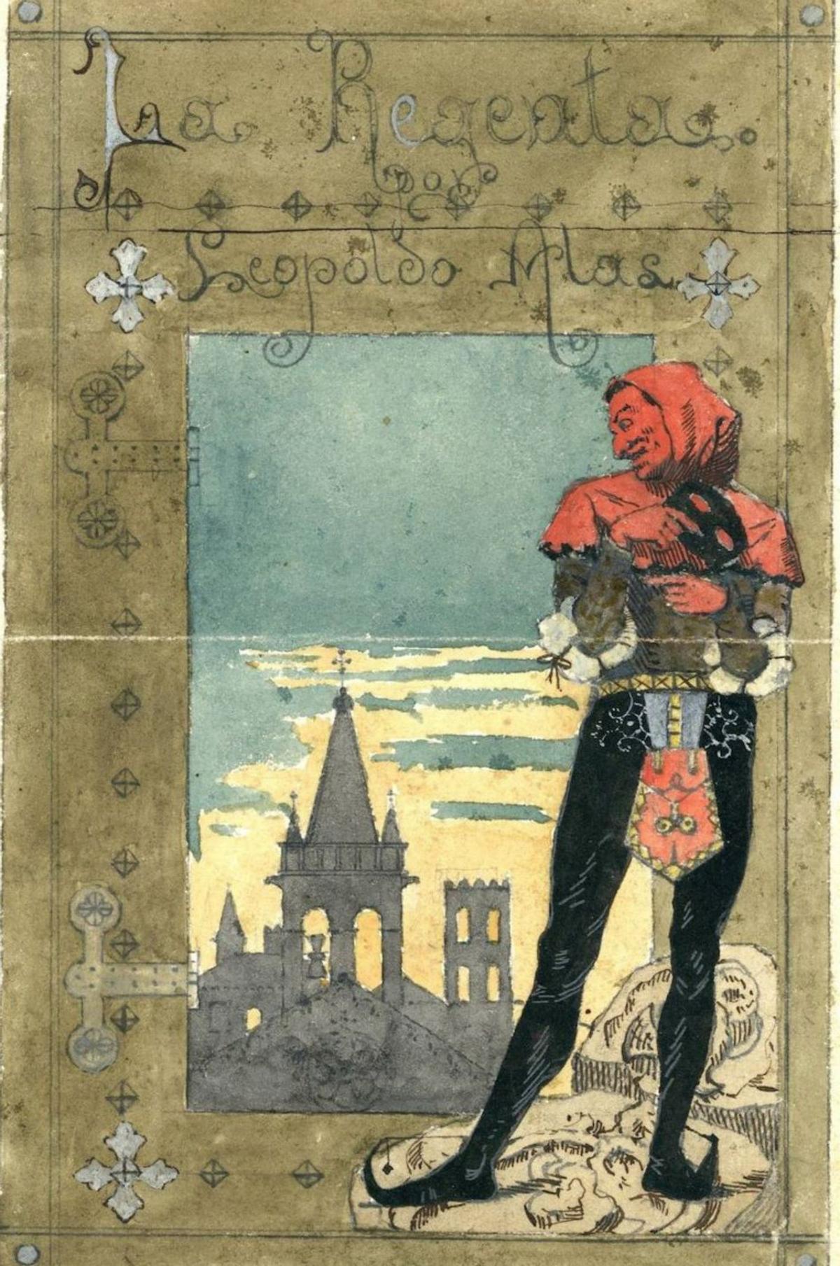 Boceto para  la portada de «La Regenta». 