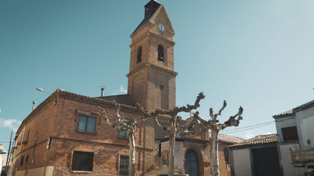 La iglesia de Luceni, punto de encuentro del municipio zaragozano.