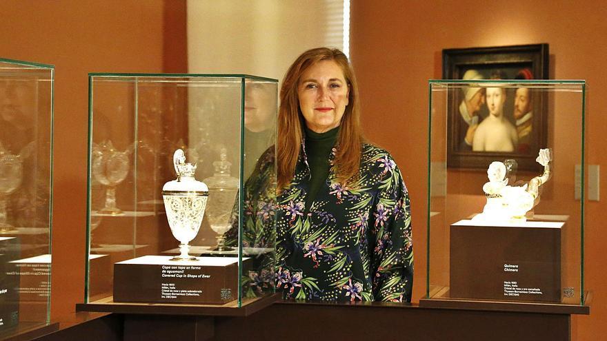 Francesca Thyssen, hija del barón, en la inauguración de la muestra en Madrid, el lunes pasado. | | JOSÉ VELASCO / EUROPA PRESS