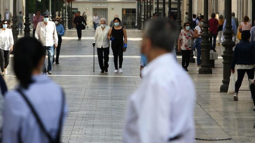 La calle Larios, en una imagen de este pasado lunes.