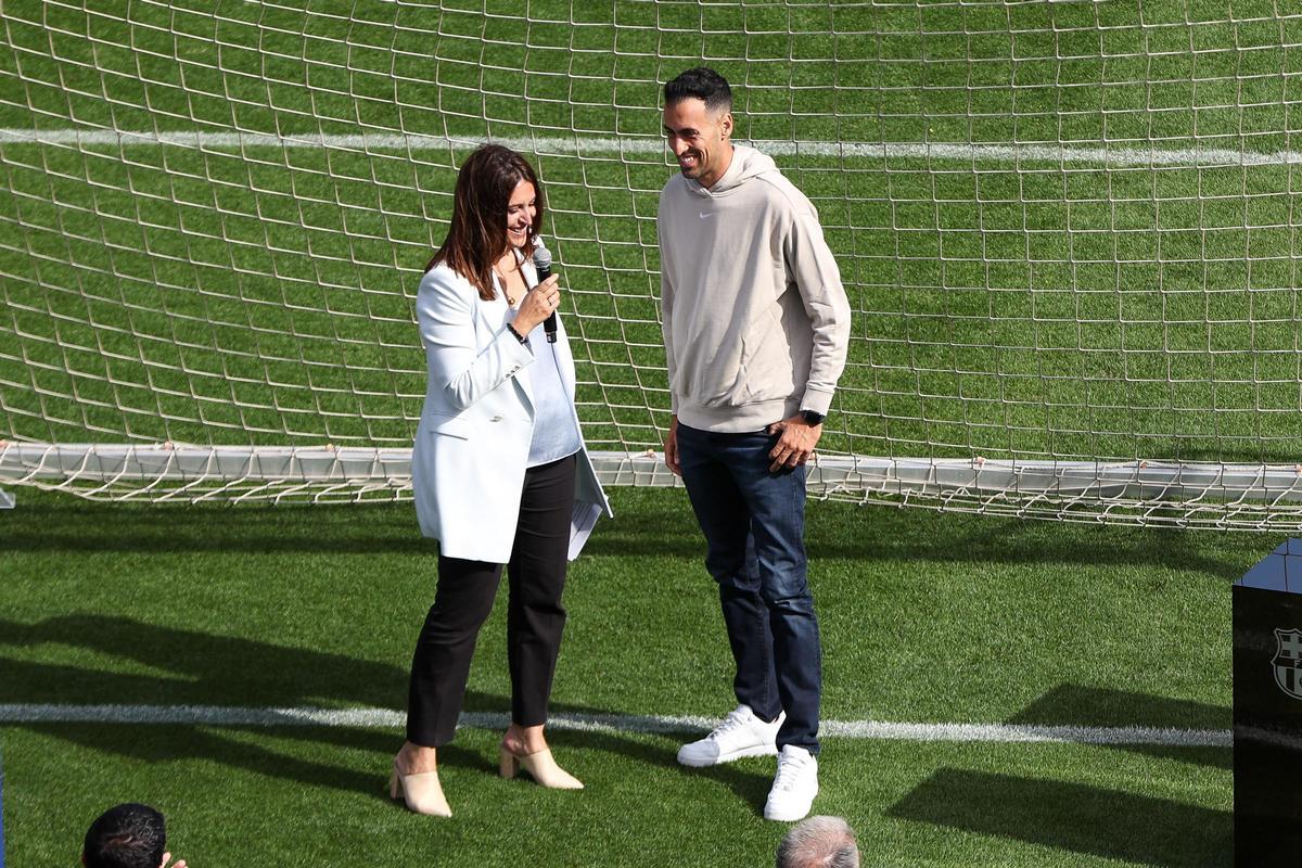 Colocación de la primera piedra del futuro Camp Nou