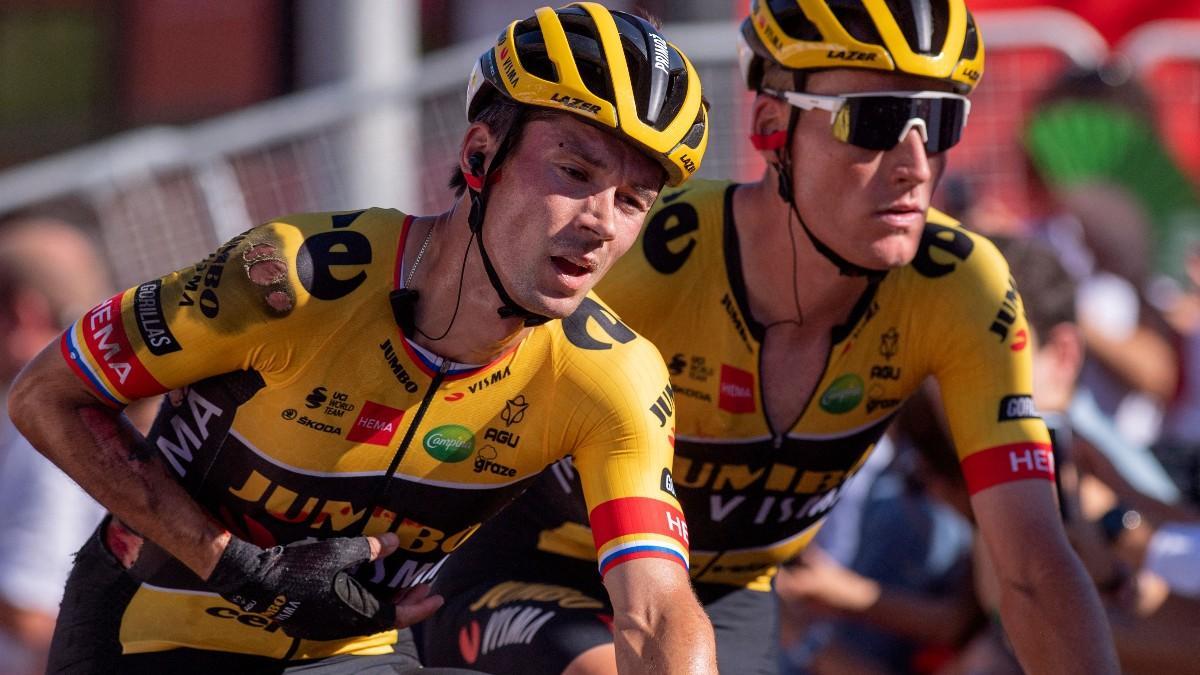 Roglic terminó la etapa dolorido