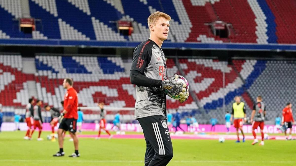 Alexander Nübel, durante un partido con el Bayern