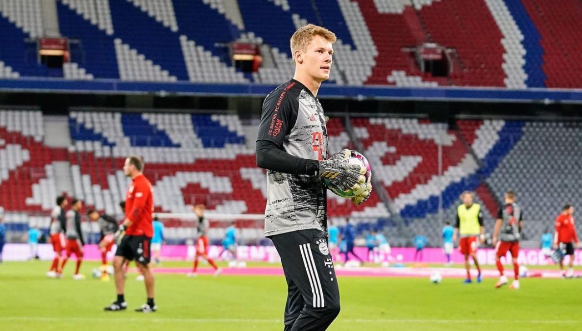 Alexander Nübel, durante un partido con el Bayern