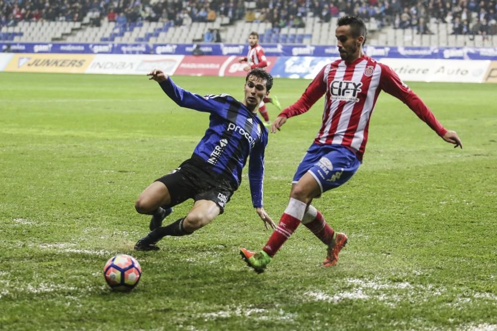 El partido entre el Real Oviedo y el Girona, en imágenes