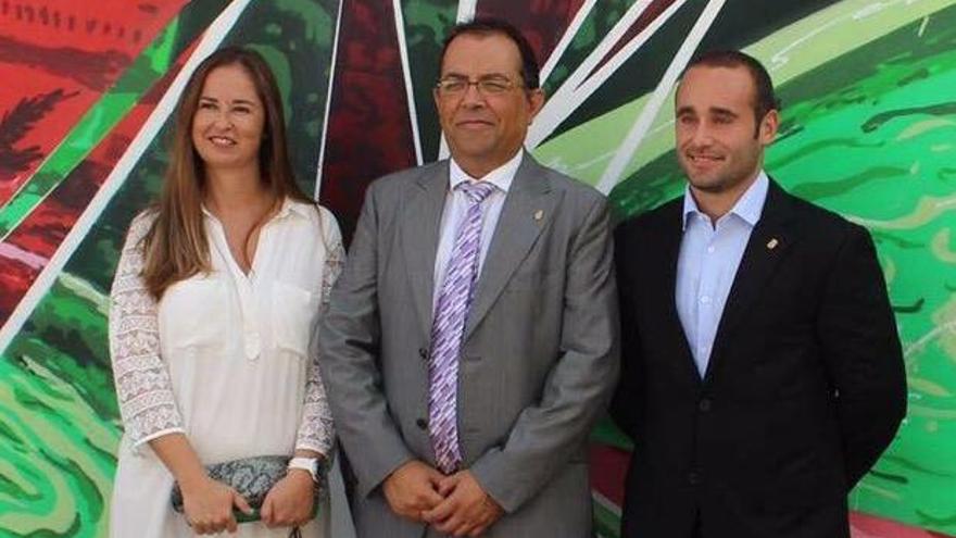 Eva Martínez, Ángel Albaladejo y José Antonio Martínez, los tres concejales de Unión Pilareña