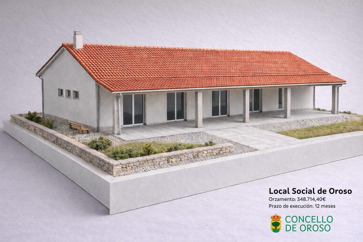 Proyecto del local social de la parroquia de Oroso, en el municipio del mismo nombre