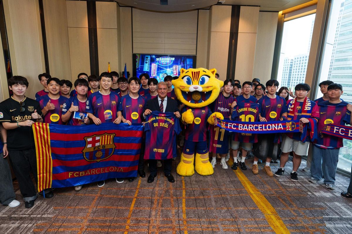 CAT junto a Joan Laporta en un acto con la peña barcelonista de Seúl