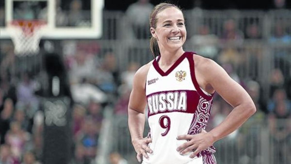 Hammon sonríe antes de jugar con Rusia en los Juegos Olímpicos de Londres 2012.