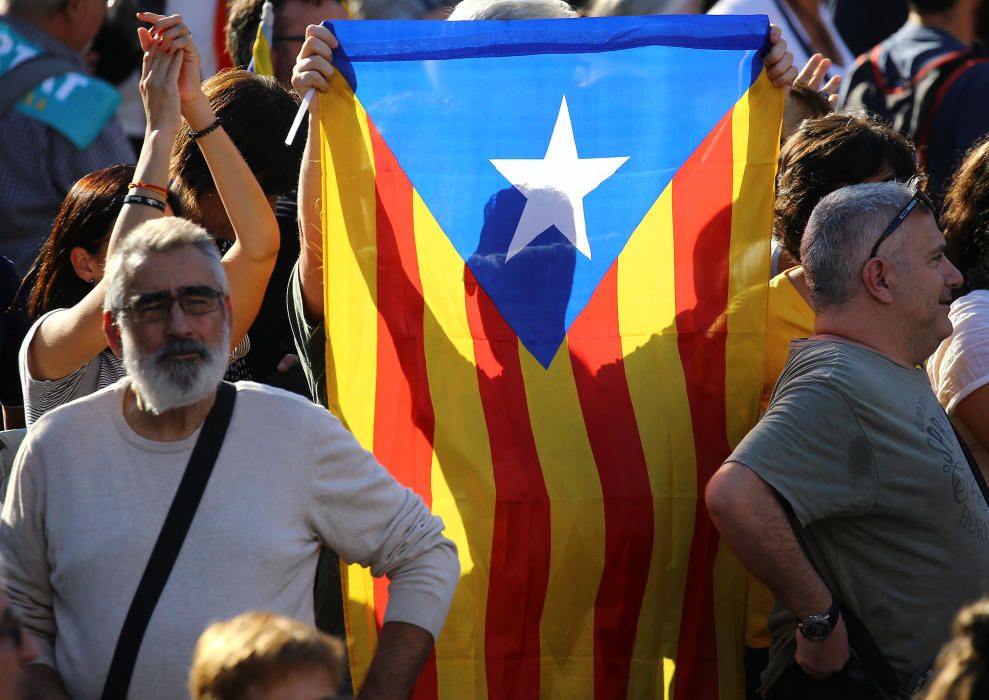 Manifestación en Barcelona en contra del artículo 155