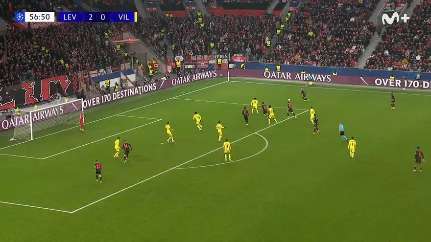 El Leverkusen arrolla al Villarreal con un contundente 3-0