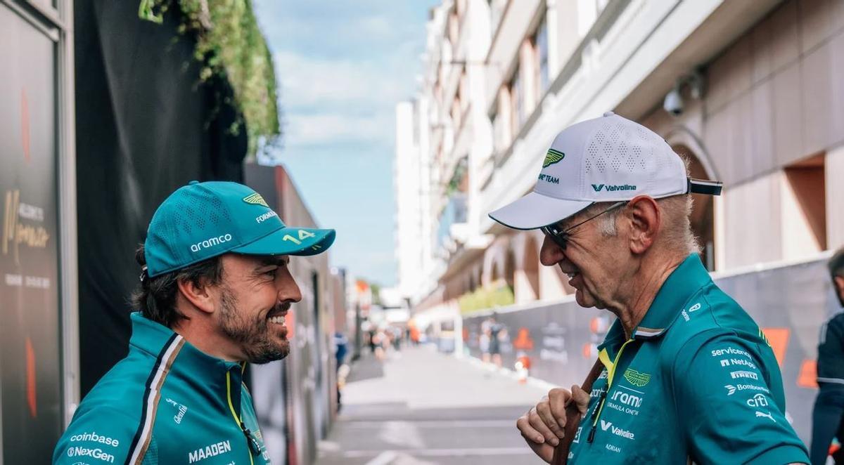 Adrian Newey y Fernando Alonso