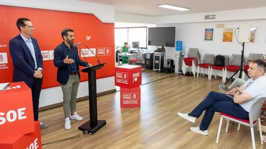 El PSPV critica en Alicante los presupuestos de Pérez Llorca por la caída de la inversión