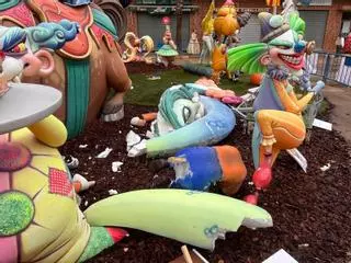Cae el remate central de una falla de la dana