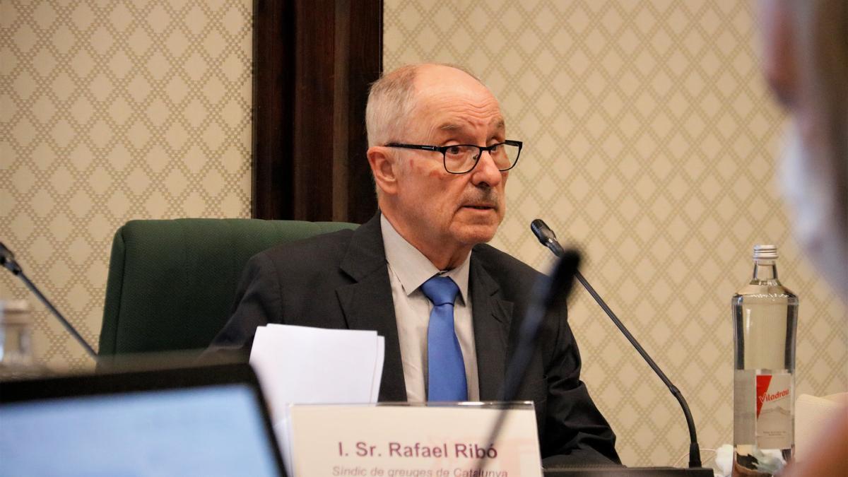El Síndic de Greuges, Rafael Ribó, en una comparecencia en el Parlament.