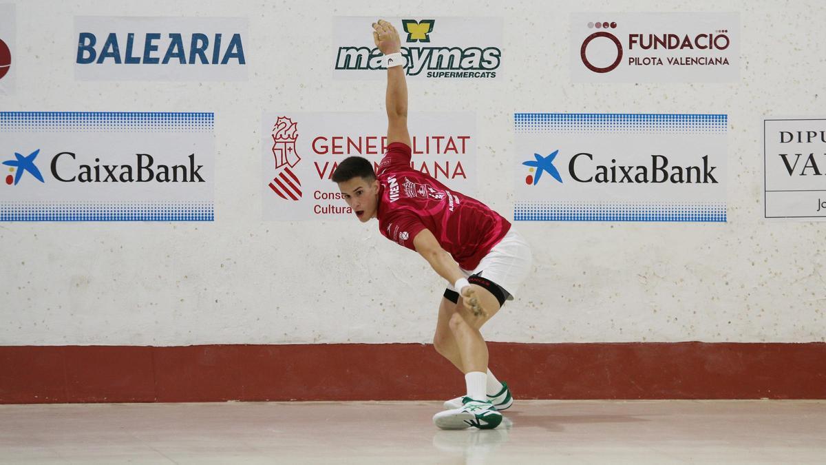 Vicent, finalista en l’edició anterior de la Lliga de raspall, ha estat un dels millors pilotaris de la passada campanya