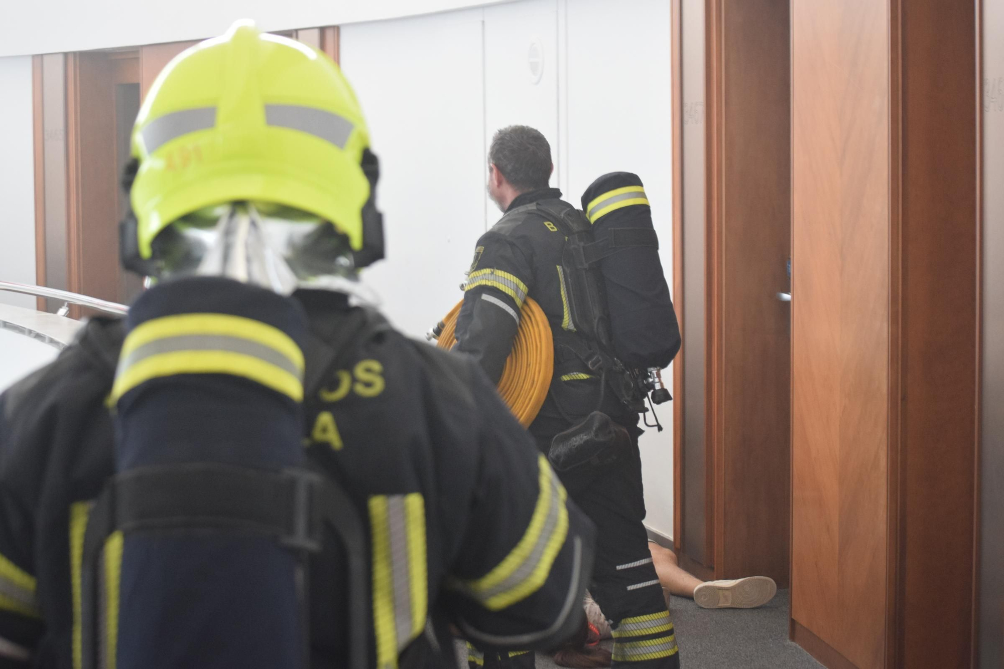 Simulacro de incendio en el Barceló Sevilla Convention Center