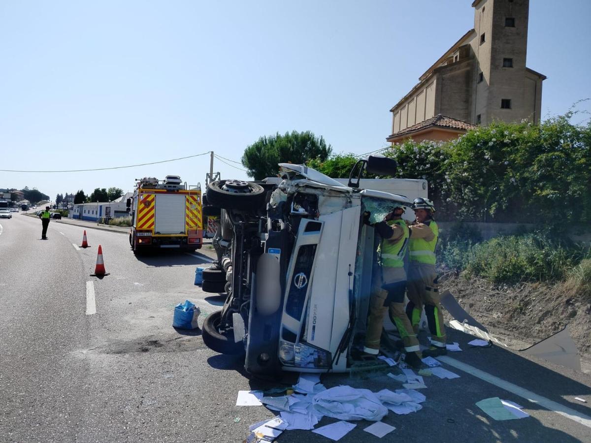 Intervención de los Bomberos de la Diputación de Zaragoza.