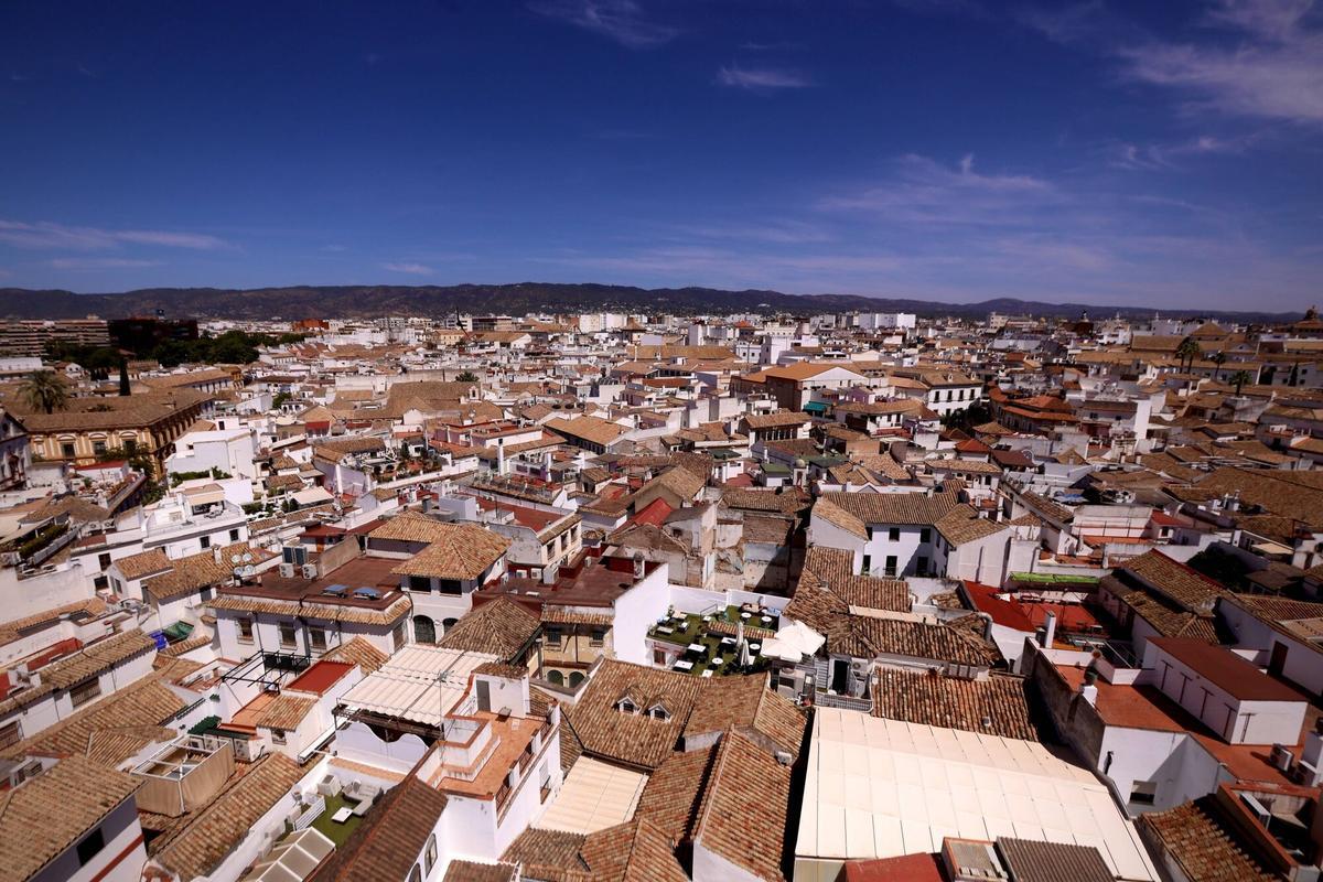 Córdoba. Vista panorámica. Viviendas en el casco histórico