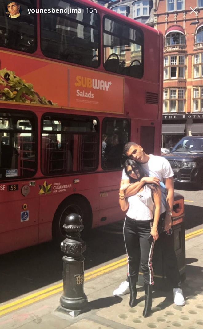 Younes y Kourtney en Londres