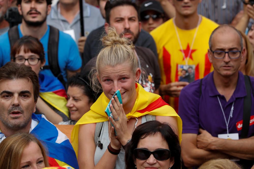 Concentraciones en los exteriores del Parlament