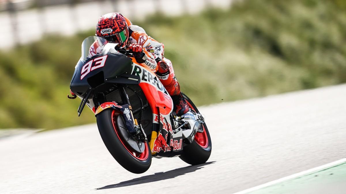 Márquez, durante los test