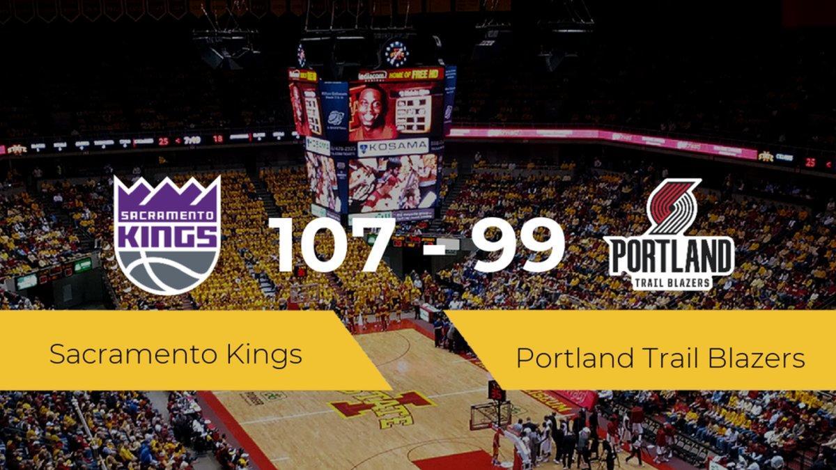 Sacramento Kings se impone por 107-99 frente a Portland Trail Blazers