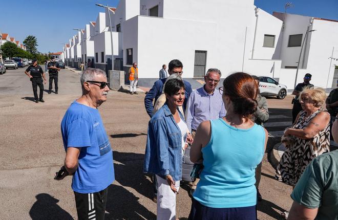 La ministra de vivienda, Isabel Rodríguez, este jueves en Olivenza