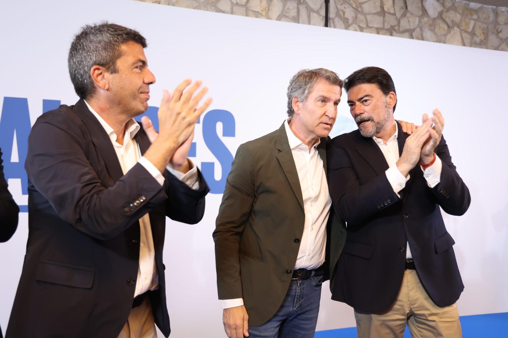 Así han llegado Feijóo y Mazón a la comida con militantes del PP en Alicante