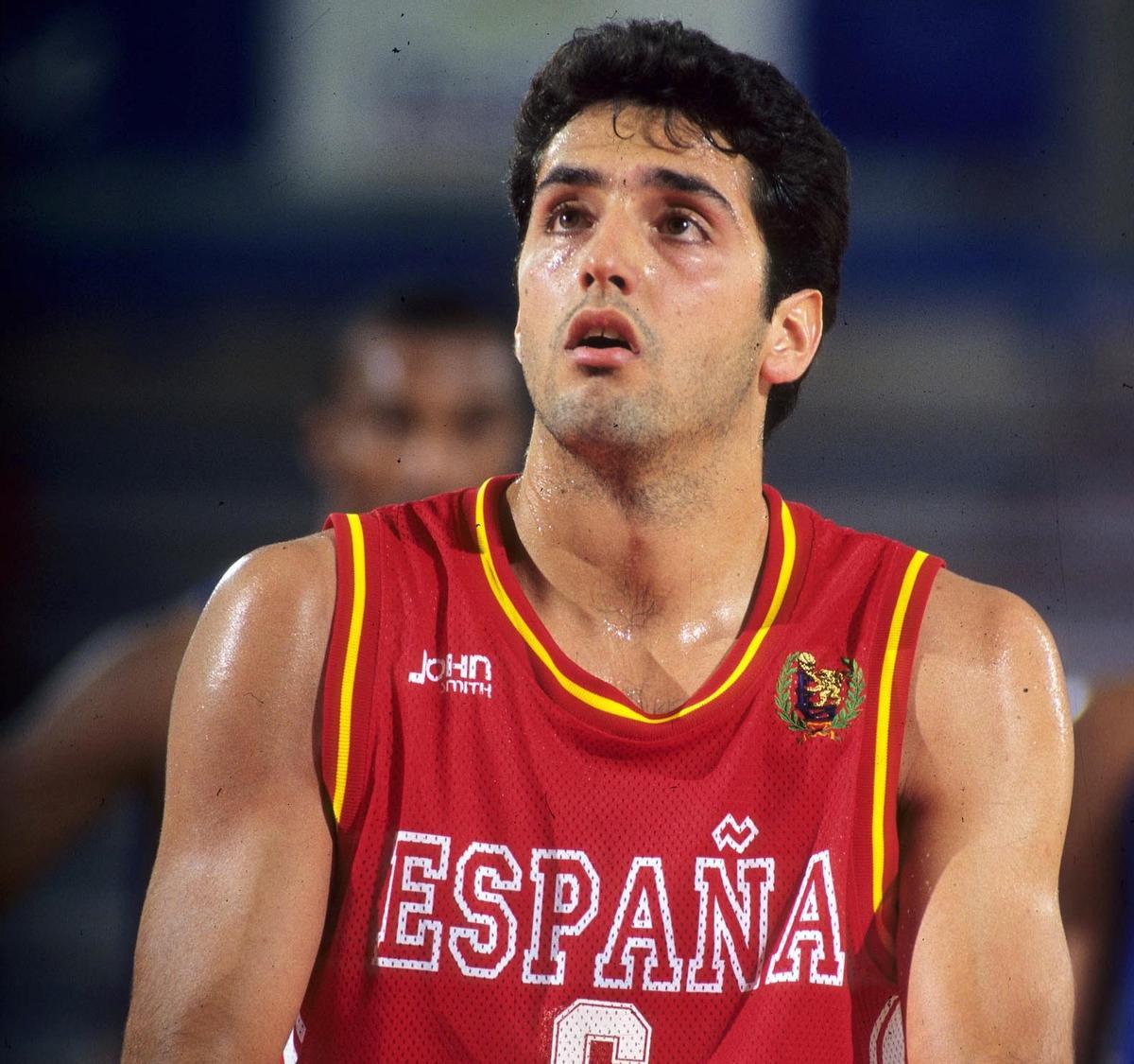 Curro Ávalos, con la selección española.