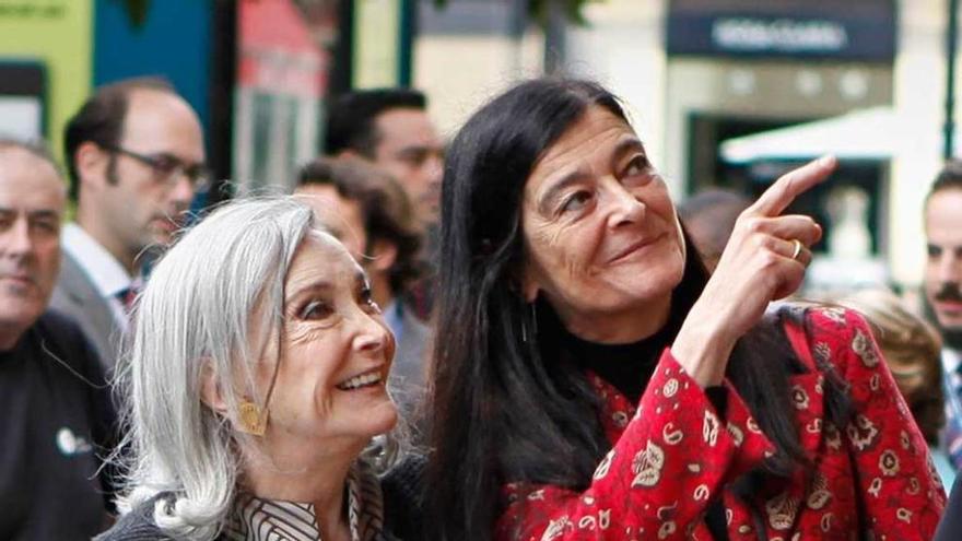 Nuria Espert y Alicia Moreno, el jueves, en Gijón.