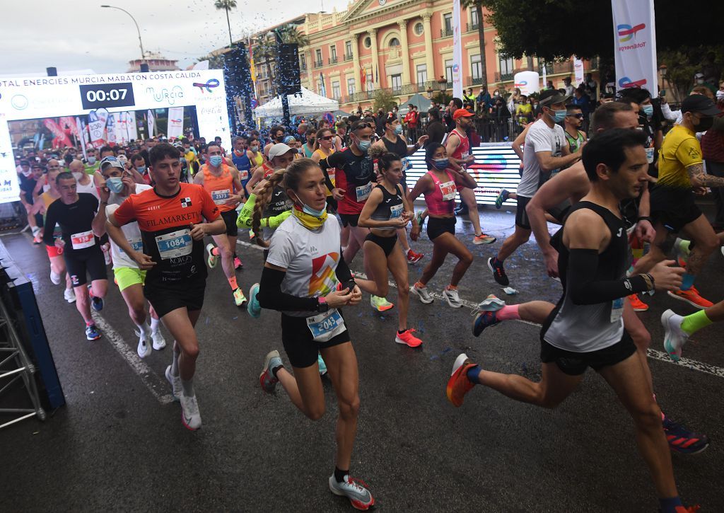 Así fue la salida de la maratón y la media maratón de Murcia