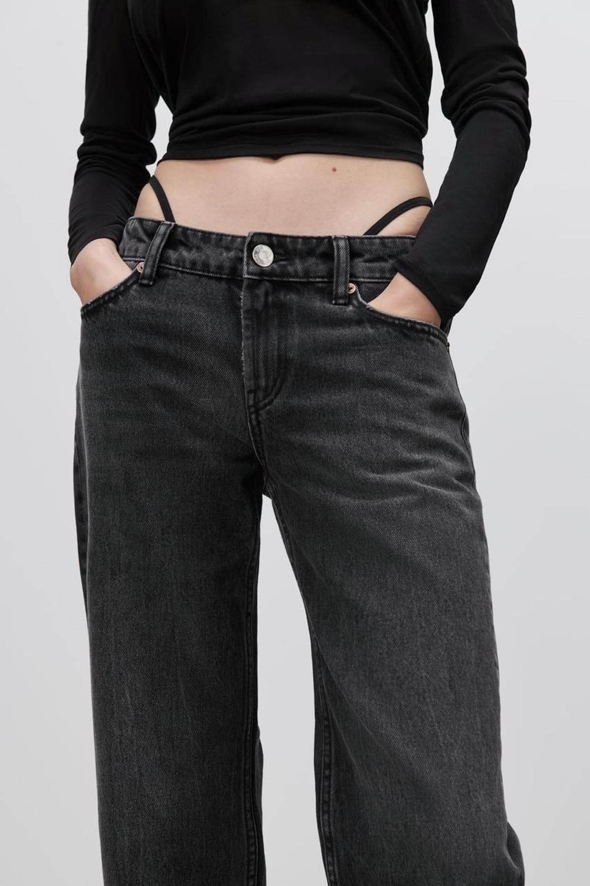 Pantalones de tiro bajo en Zara