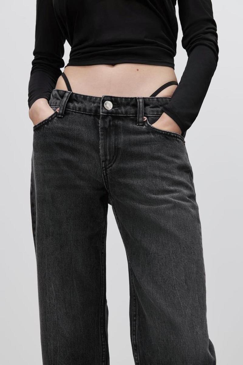 Pantalones de tiro bajo en Zara