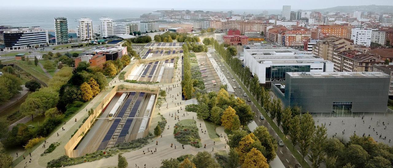 Vídeo: Así será la futura estación de trenes y buses de Gijón