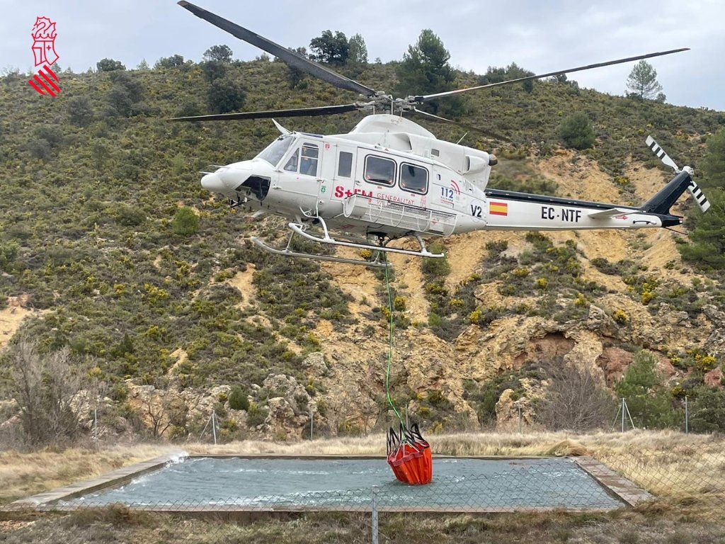 Incendio forestal en Villanueva de Viver