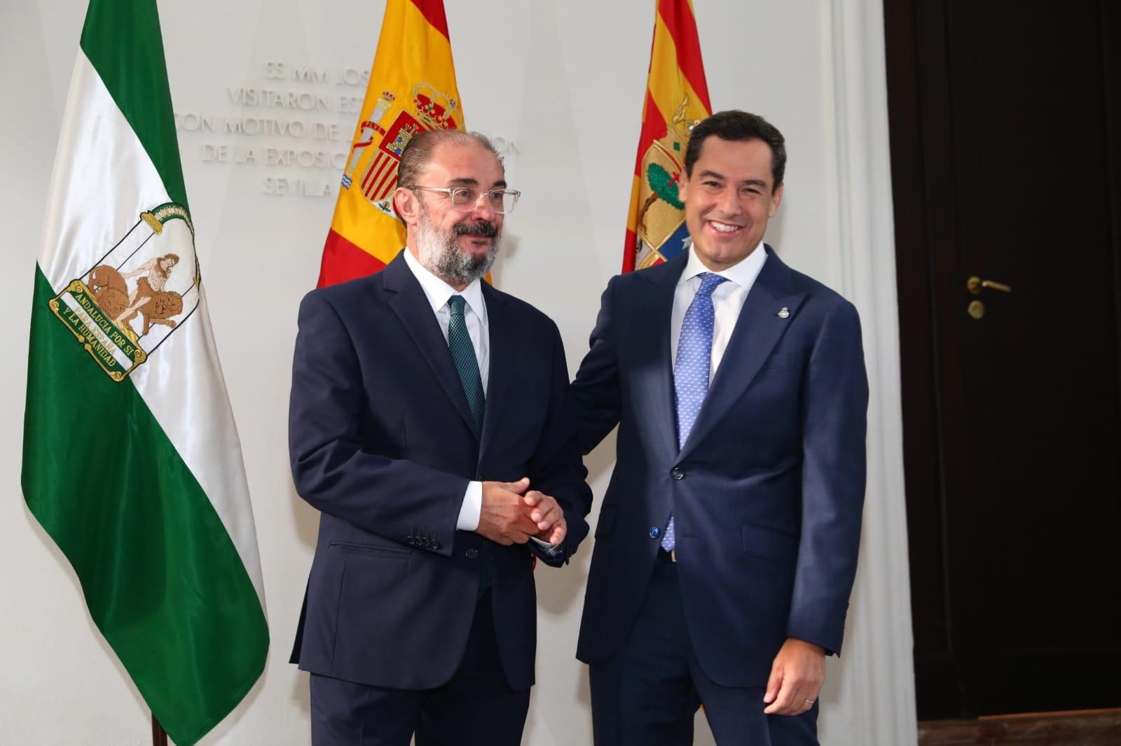 Encuentro entre Bonilla y Lambán en Sevilla