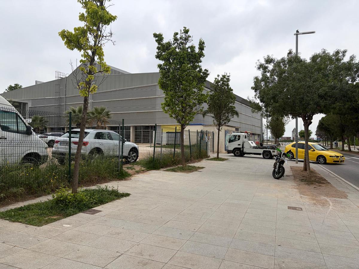 Otra de las grúas lleva al depósito un vehículo.