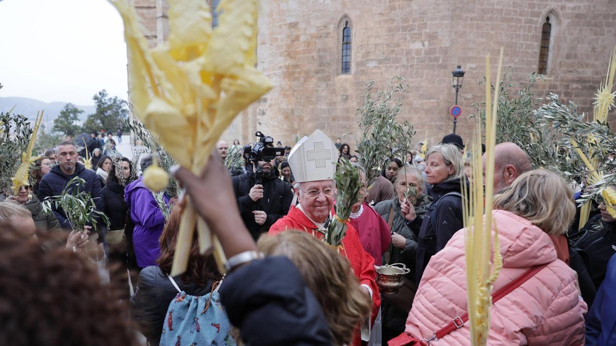 Las mejores fotos de la bendición de palmas y la celebración del Domingo de Ramos en la Catedral de Mallorca