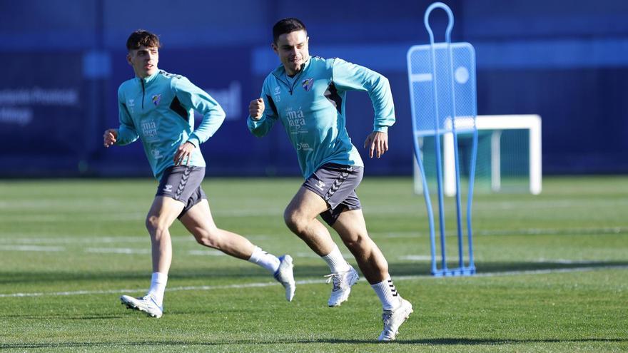 Luca Sangalli, principal novedad en el Málaga CF tras superar su lesión en el gemelo.