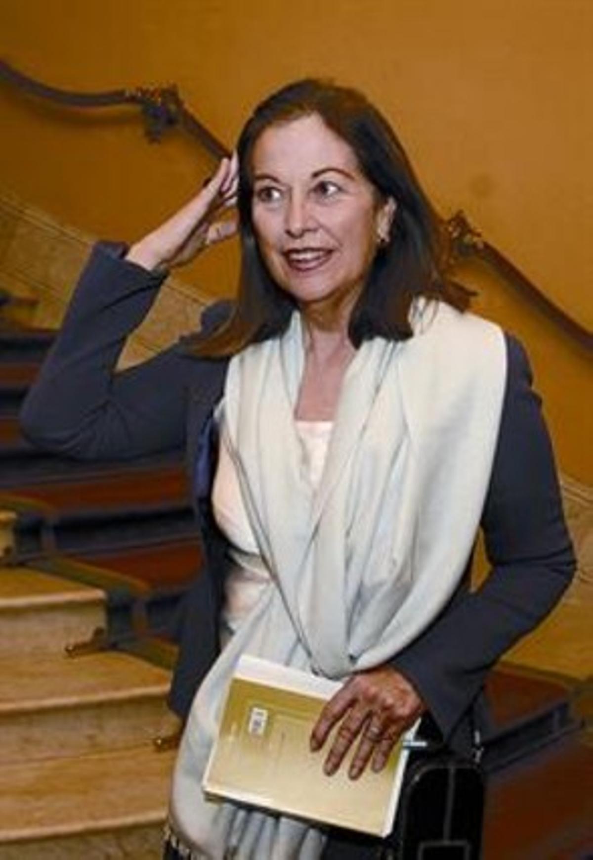 Carmen Romero, dilluns, al Círculo Ecuestre. Carmen Romero, dilluns, al Círculo Ecuestre.