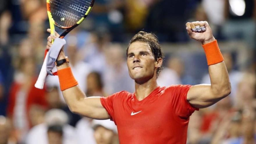 Rafa Nadal en su debut en Toronto.